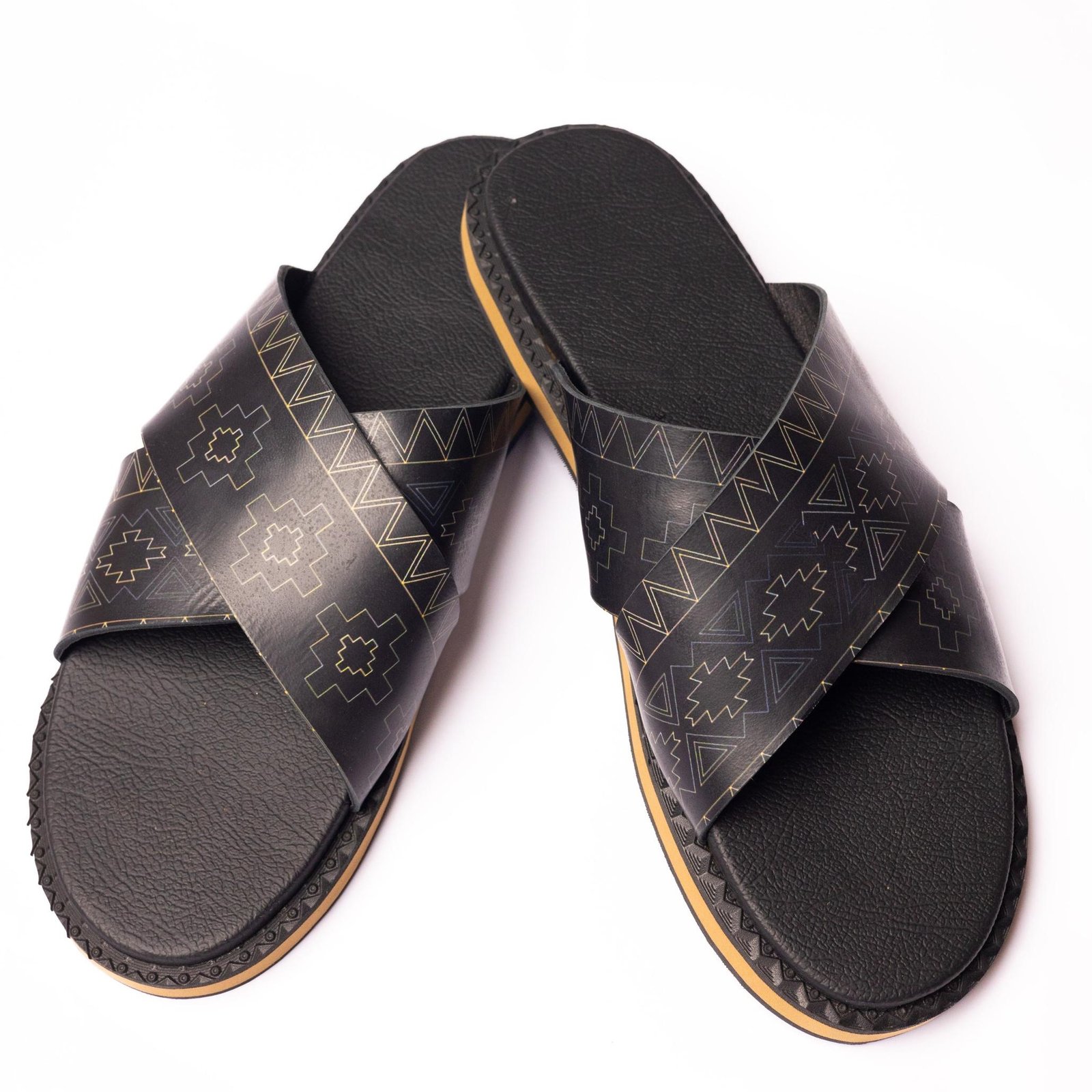 Black Intricate Cross Slides (2)