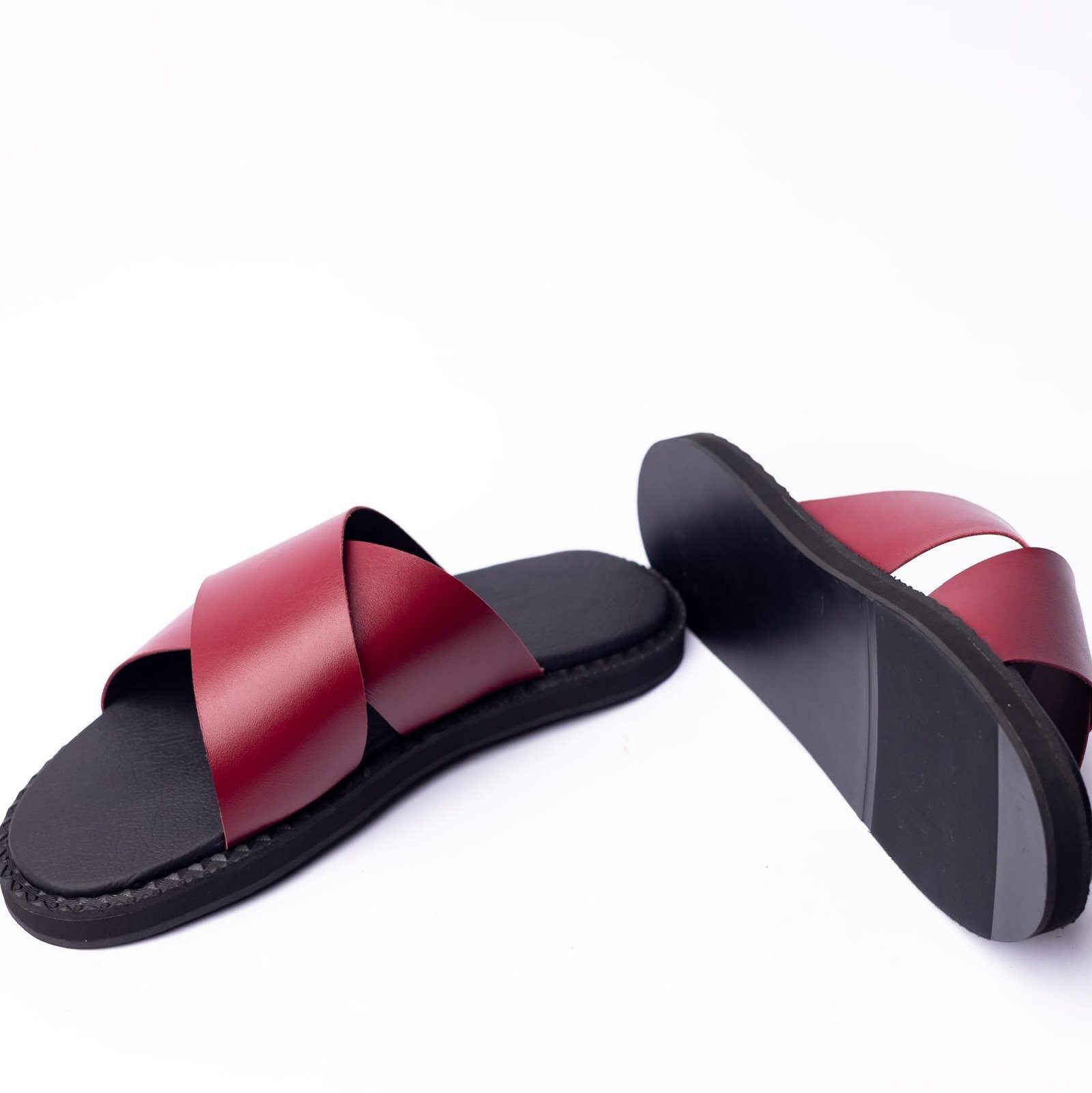 Shiny Red Simple Slides (4)